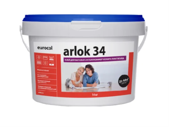 Клей Arlok 34 (4 кг) 320-480 г/м2, для бытового линолеума в Нижнекамске