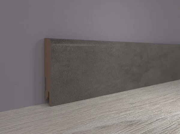 Плинтус MDF Bonkeel 24064 Бетон Лофт Графит (100х16х2400 мм) в Нижнекамске