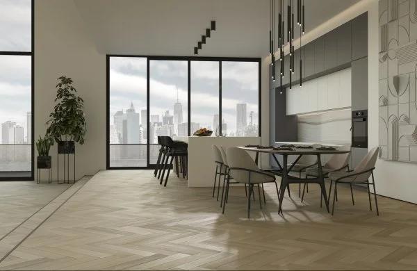 Паркетная доска Quartz Parquet Английская Ёлка Дуб Лимба 33-405 в Нижнекамске