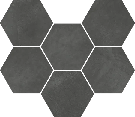 Керамогранит Italon Континуум Петрол Мозаика Гексагон (Натуральная 25х29) в Нижнекамске