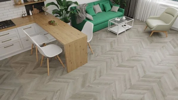 Кварц-виниловая плитка Alpine Floor Chevron Дуб Фантазия ECO 20-1 (2,5 мм. 43 класс) в Нижнекамске