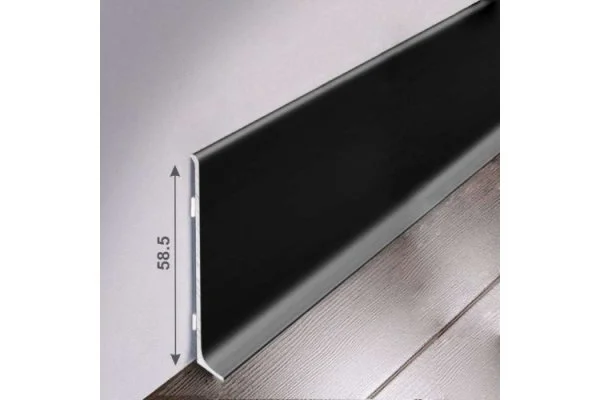 Алюминиевый плинтус Bonkeel ПЛ60 515л Черный (58,5х11,2х2500мм) в Нижнекамске