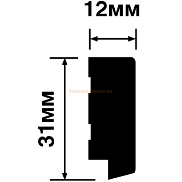 Финишный молдинг LF124B GR3 левый декорированный (31х12х2700мм) в Нижнекамске