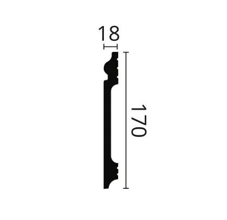 Плинтус NMC Wallstyl FL17 (170х18х2000 мм) в Нижнекамске