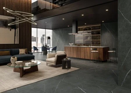 Керамогранит Italon Метрополис Империал Блэк 80х80 (Натуральная и Реттифицированная) в Нижнекамске