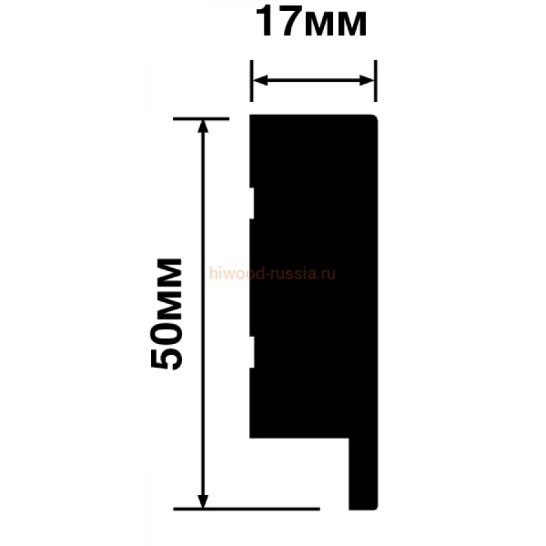 Финишный молдинг LF1 W50 (50х17х2700мм) в Нижнекамске