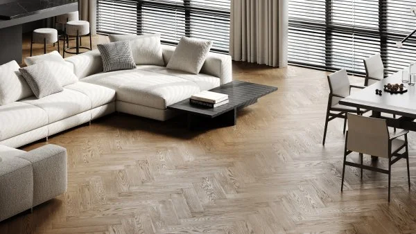 Паркетная доска Quartz Parquet Английская Ёлка Дуб Карельский 33-419 в Нижнекамске