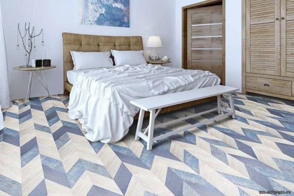 Пробковое покрытие CorkStyle Chevron Blue (1235*305*6 мм) HC в Нижнекамске
