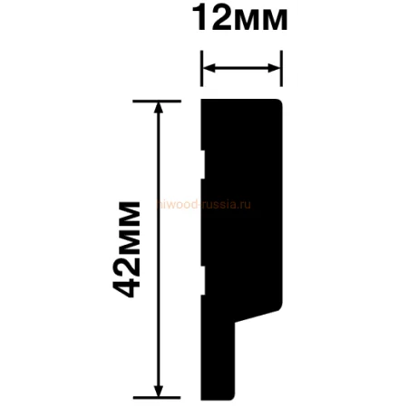Финишный молдинг LF124A GR15K правый декорированный (42х12х2700мм) в Нижнекамске