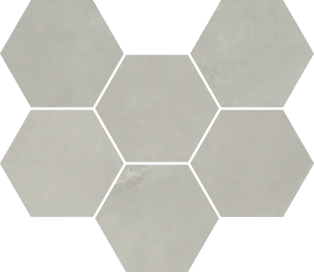 Керамогранит Italon Континуум Сильвер Мозаика Гексагон (Натуральная 25х29) в Нижнекамске