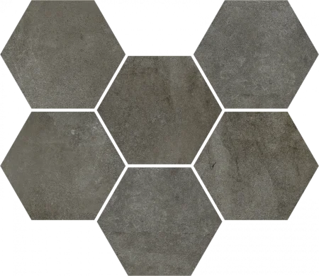 Керамогранит Coliseum Экспо Дарк Мозаика Гексагон (Натуральная, 25х29) в Нижнекамске