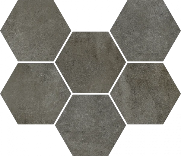 Керамогранит Coliseum Экспо Дарк Мозаика Гексагон (Натуральная, 25х29) в Нижнекамске