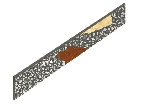 Керамогранит Coliseum Палладио Блэк Плинтус (Натуральный, 7,2х60) в Нижнекамске