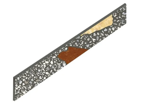 Керамогранит Coliseum Палладио Блэк Плинтус (Натуральный, 7,2х60) в Нижнекамске