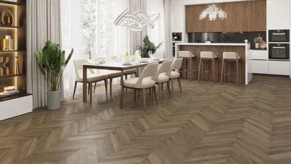 Кварц-виниловая плитка Alpine Floor Chevron Дуб Насыщенный ECO 20-4 (2,5 мм. 43 класс) в Нижнекамске