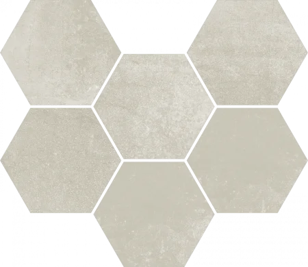Керамогранит Coliseum Экспо Уайт Мозаика Гексагон (Натуральная, 25х29) в Нижнекамске