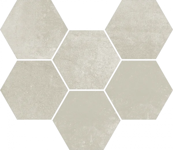 Керамогранит Coliseum Экспо Уайт Мозаика Гексагон (Натуральная, 25х29) в Нижнекамске