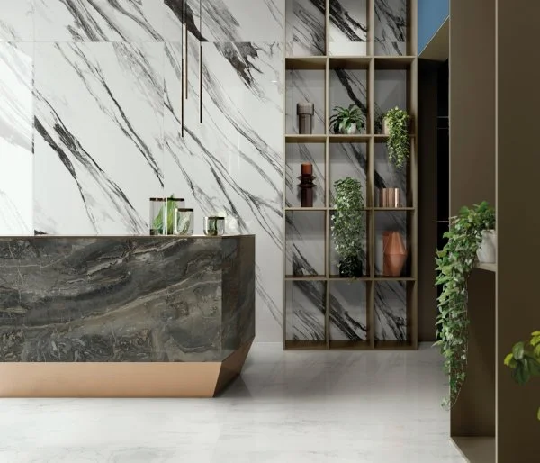 Керамогранит Italon Шарм Делюкс Бьянко Микеланджело 80х160 (Люкс и реттифицированная) в Нижнекамске