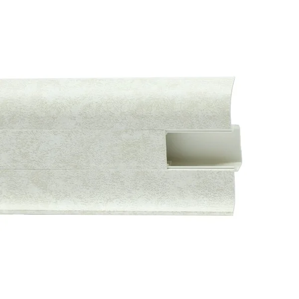 Пластиковый плинтус Royce №860 Белый Кварц (58х22х2200мм) в Нижнекамске