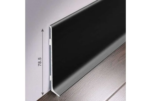 Алюминиевый плинтус Bonkeel ПЛ80 515л Черный (78,5х11,2х2500мм) в Нижнекамске